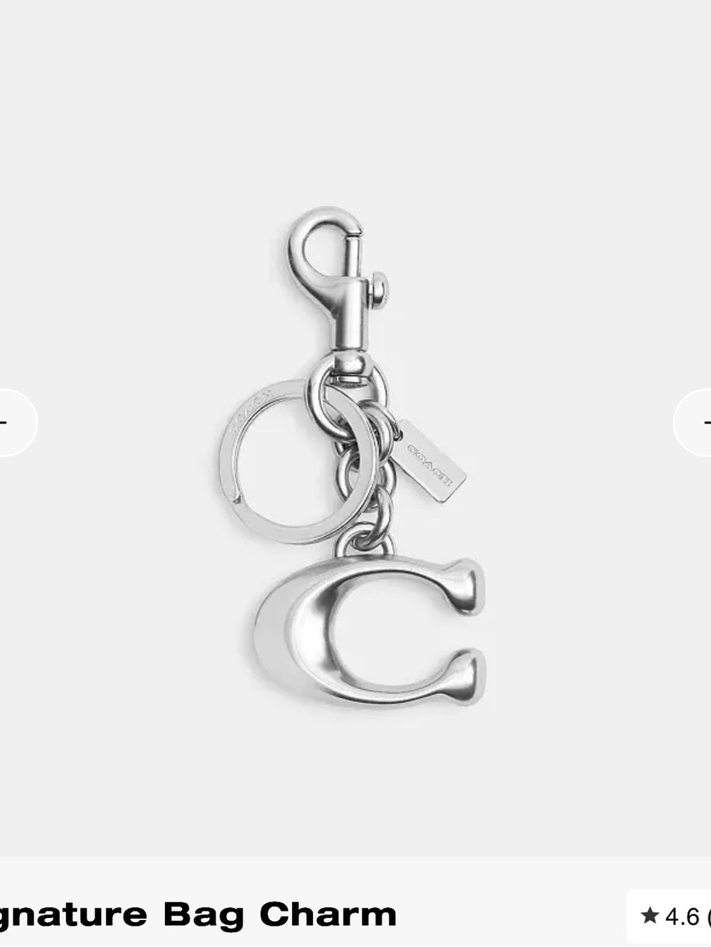 Coach signature bag charm